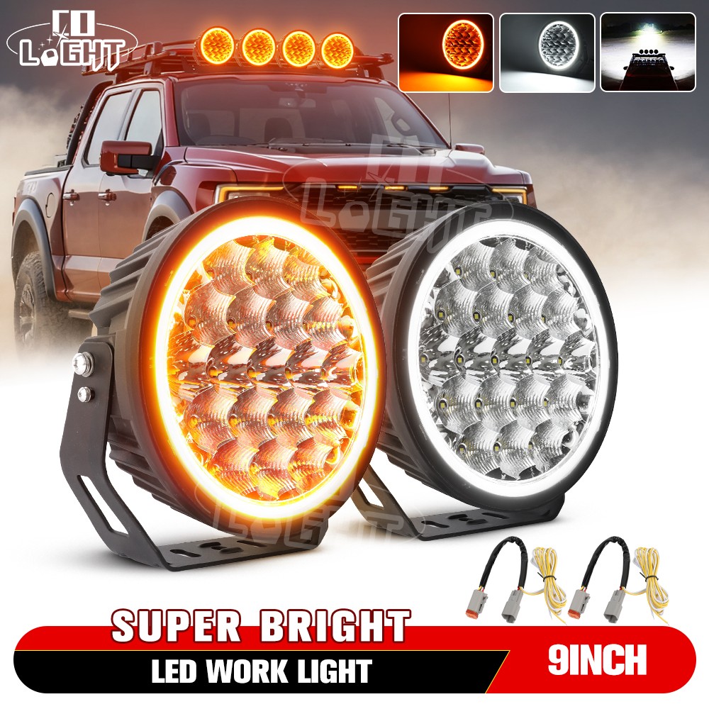 Auxbeam 360-PRO Series 9 Inch Round Off Road Lights 600W LED Driving Lights Pods