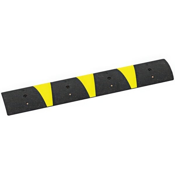 Plasticade® 6' Recycled Black Rubber Speed Bump