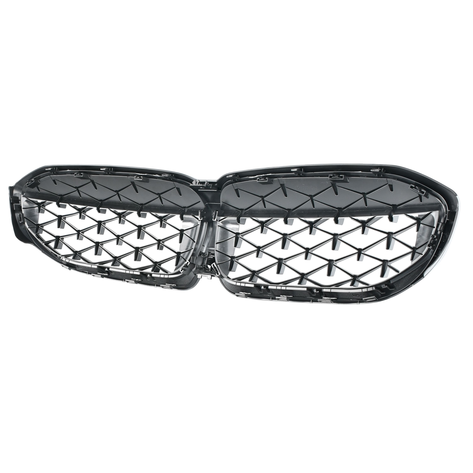 Glossy Black Front Kidney Diamond Grill Grille for 2019-2022 BMW G20 330i M340i