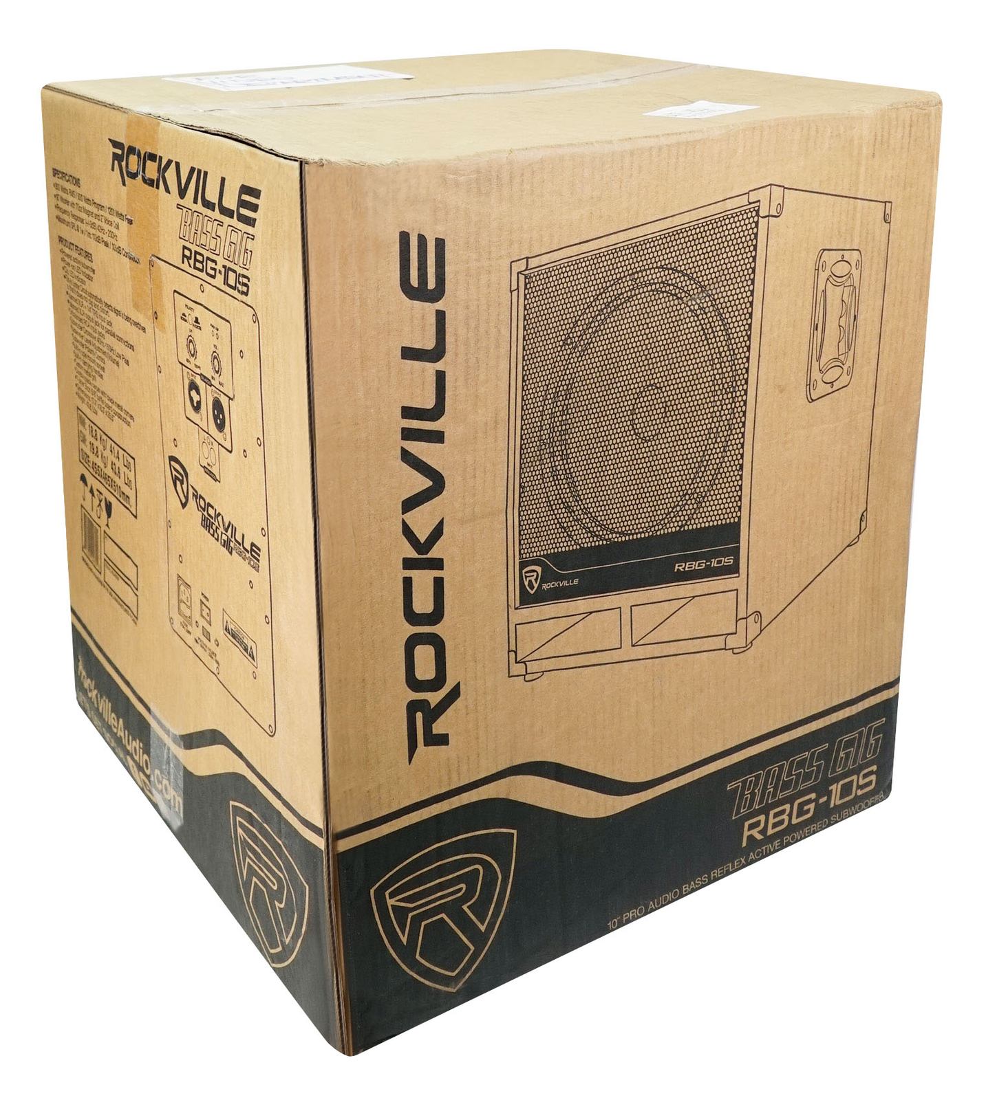 New Rockville RBG10S Bass Gig 10" 1200 Watt Active Powered PA Subwoofer DJ/Pro