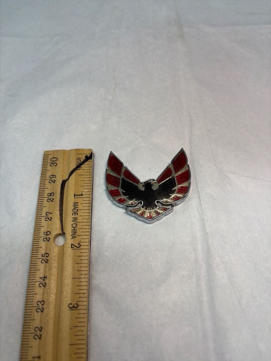 1970-1973 Pontiac Firebird Fender / Sail Panel Bird Emblem Logo - Red/Black