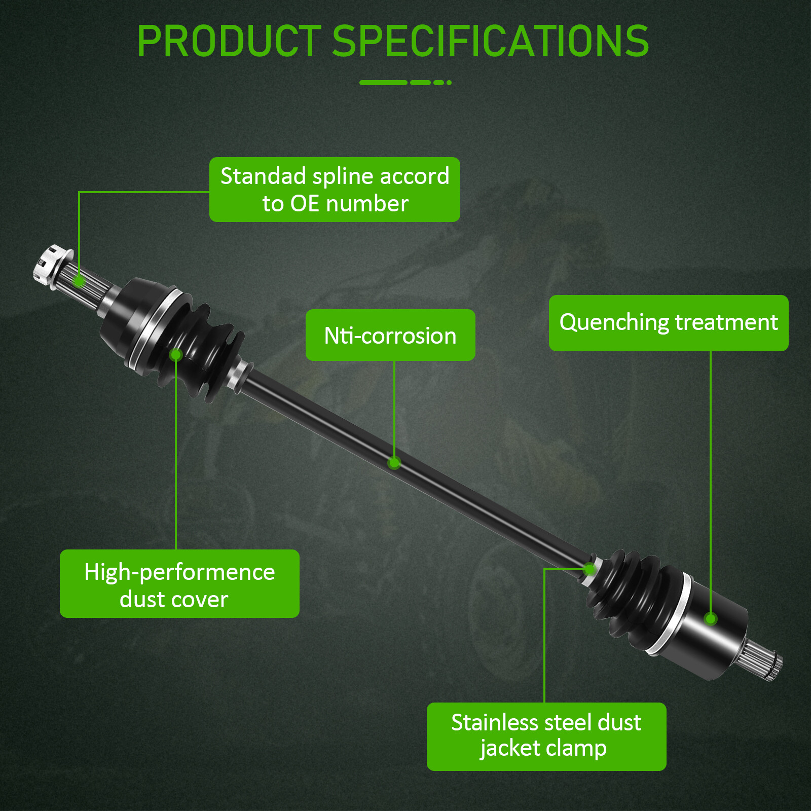 Front Right left For Polaris Ranger Crew 800 XP 800 2010-2013 CV Axle Shaft