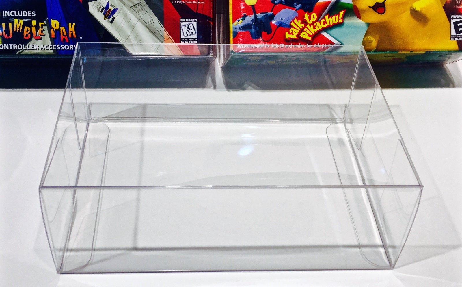 1 Box Protector N64 STARFOX / HEY YOU PIKACHU!  Nintendo  64 Clear Display Case