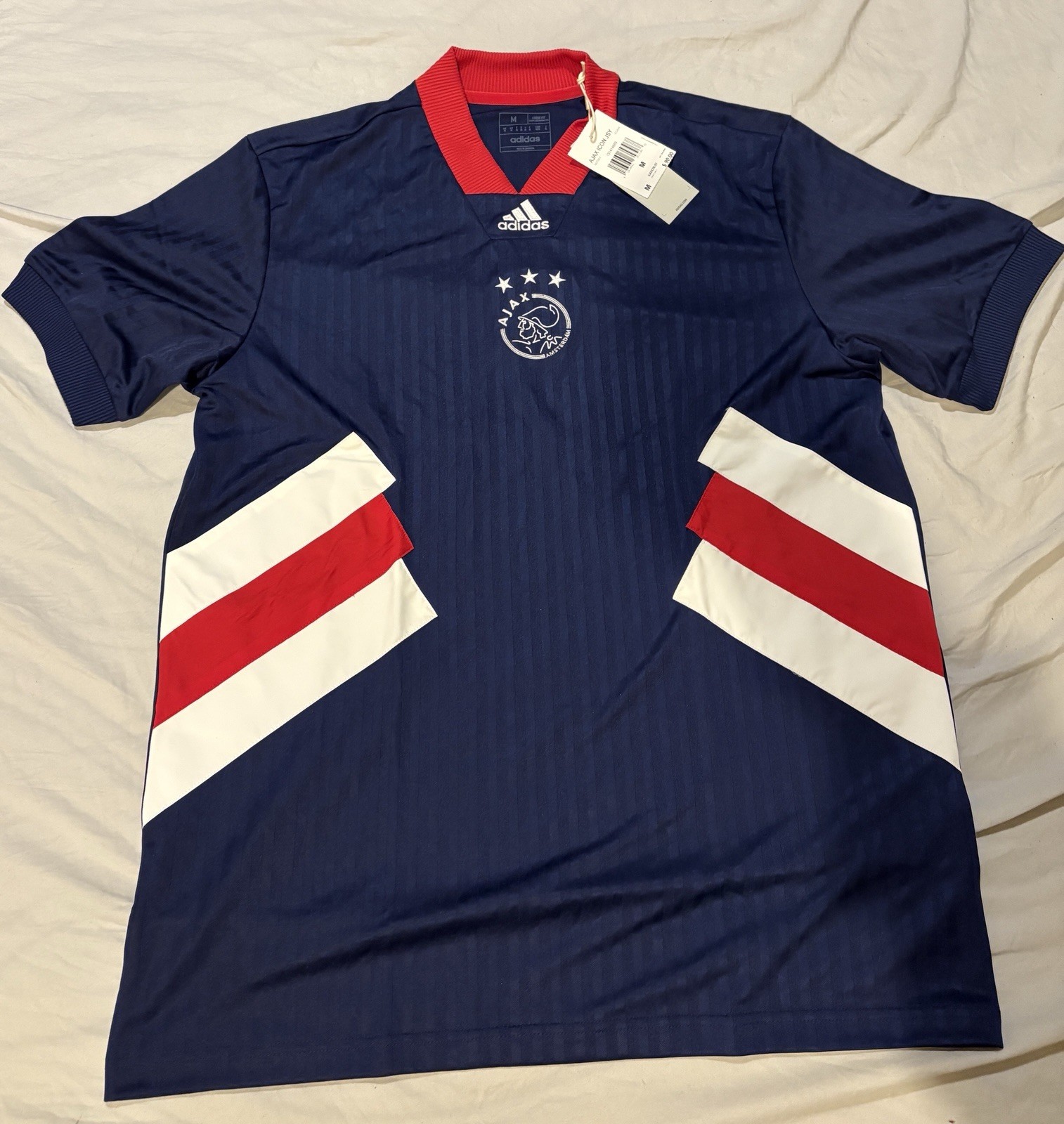 2022/23 Ajax Icons Kit Jersey Adidas Men’s Medium Brand New with Tags Navy Blue