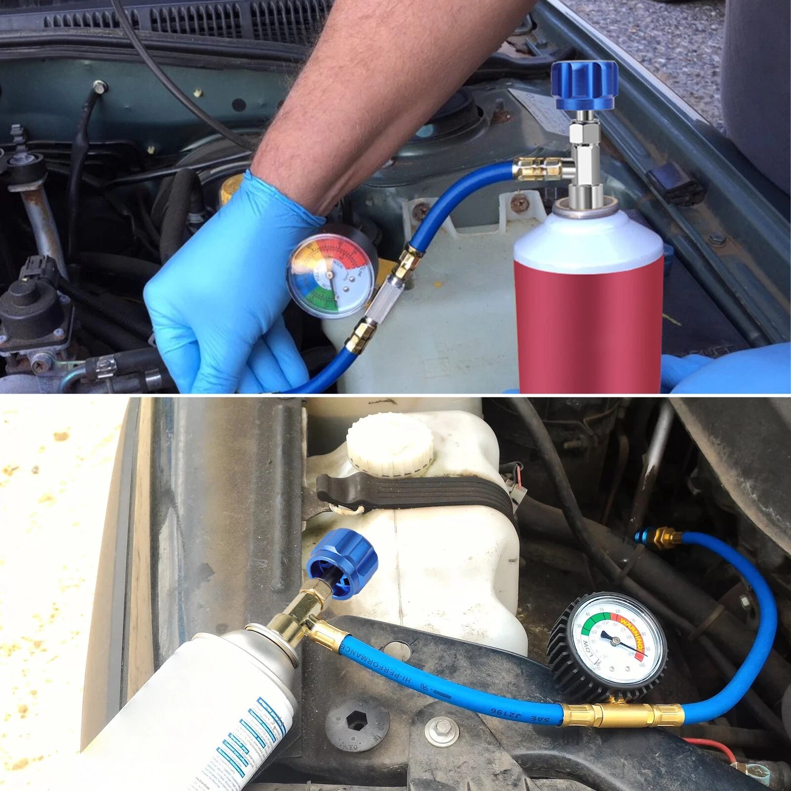 R1234YF Can Tap Valve Kit Self-Sealing & Puncture w/ Adapter for A/C Refrigerant