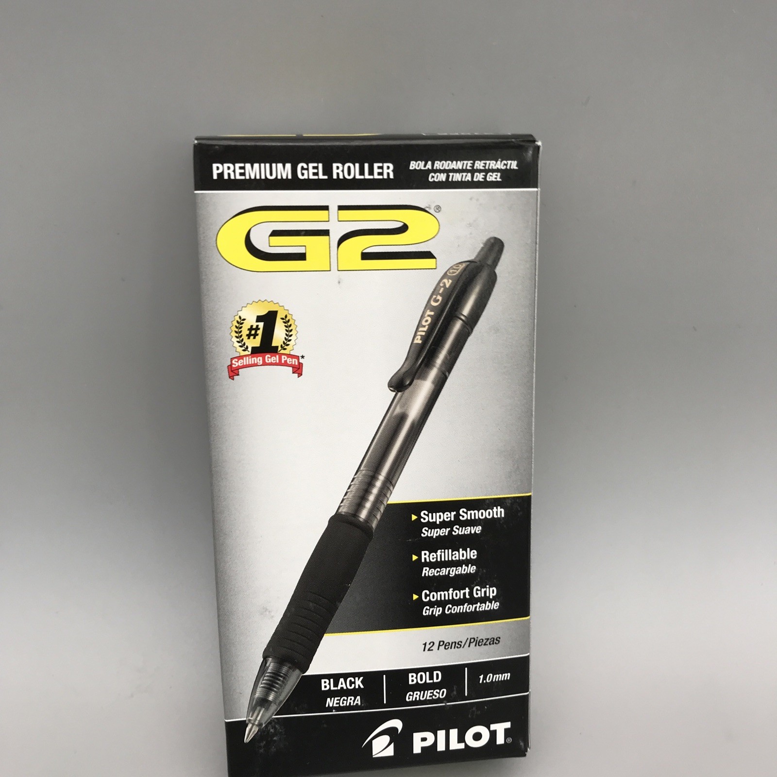 12 Pack Pilot G2 Bold 10 Mm Black Gel Ink Pen Office Supply 31256 New