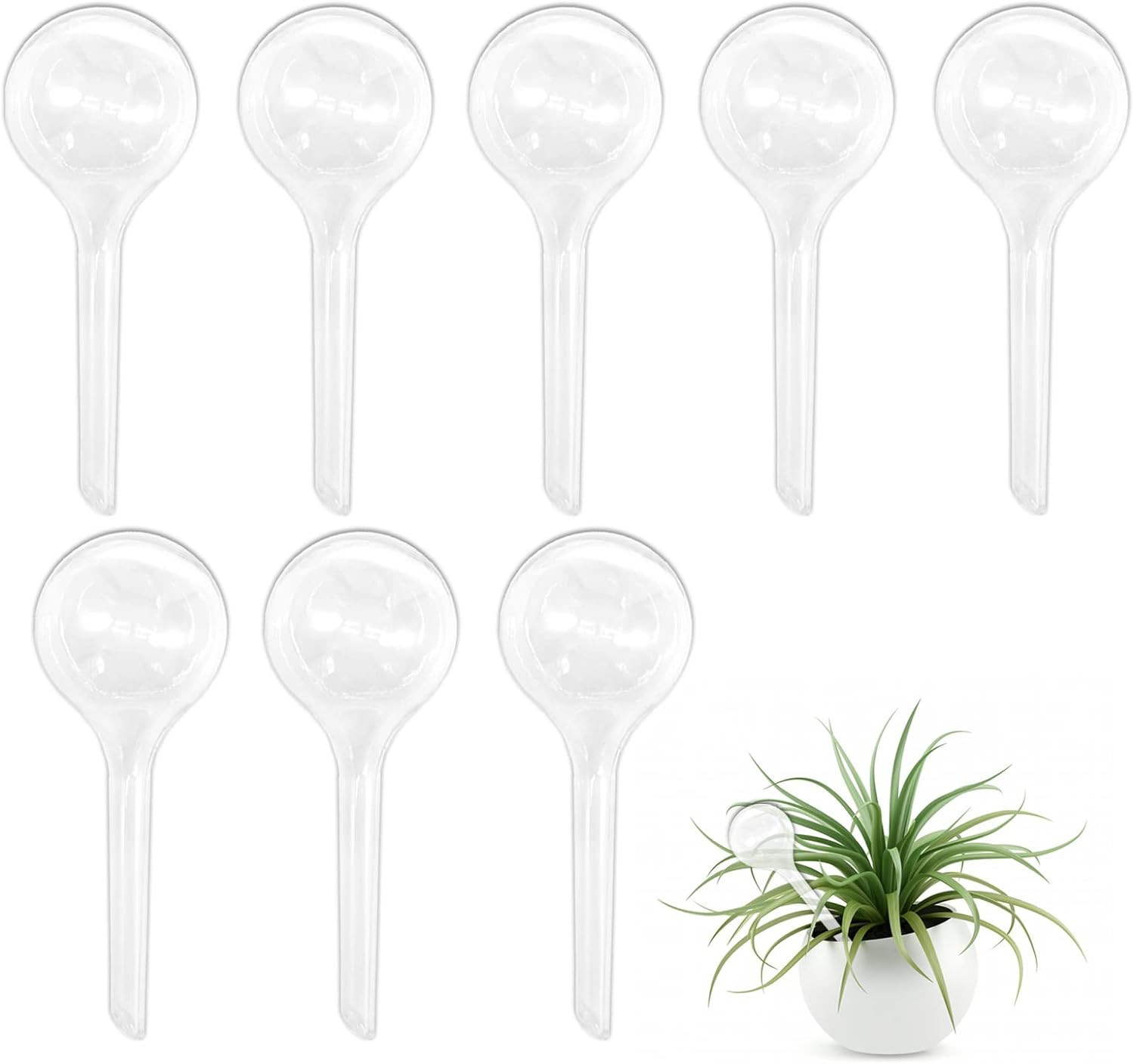 8 Pcs Clear Plant Watering Globes,Plastic Self-Watering Bulbs,Automatic Watering