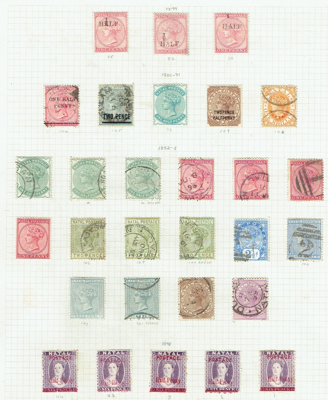 NATAL 1859-1896 Useful used assembly noted 1859 - 44820