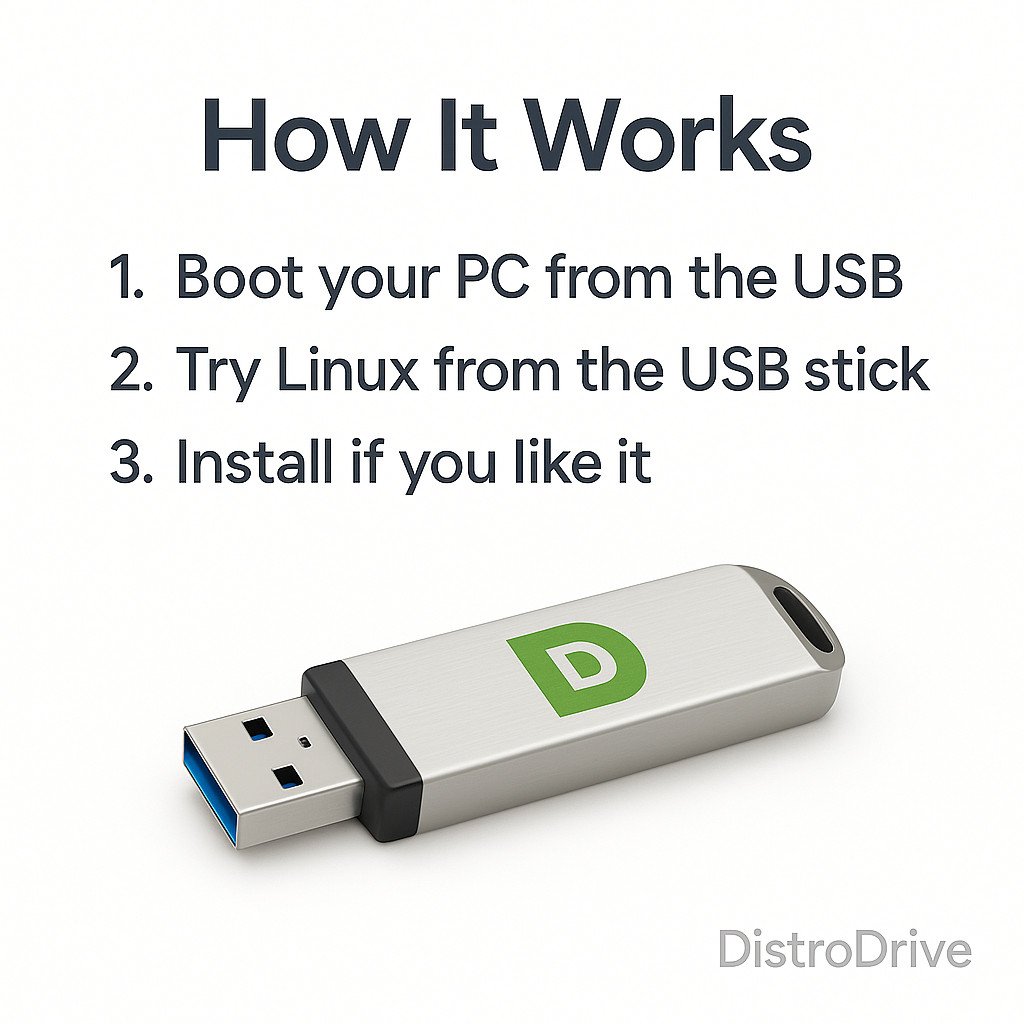 3-in-1 Linux Bootable USB Ubuntu 24.04.3 Mint 22.2 Cinnamon Zorin Revive Old PC