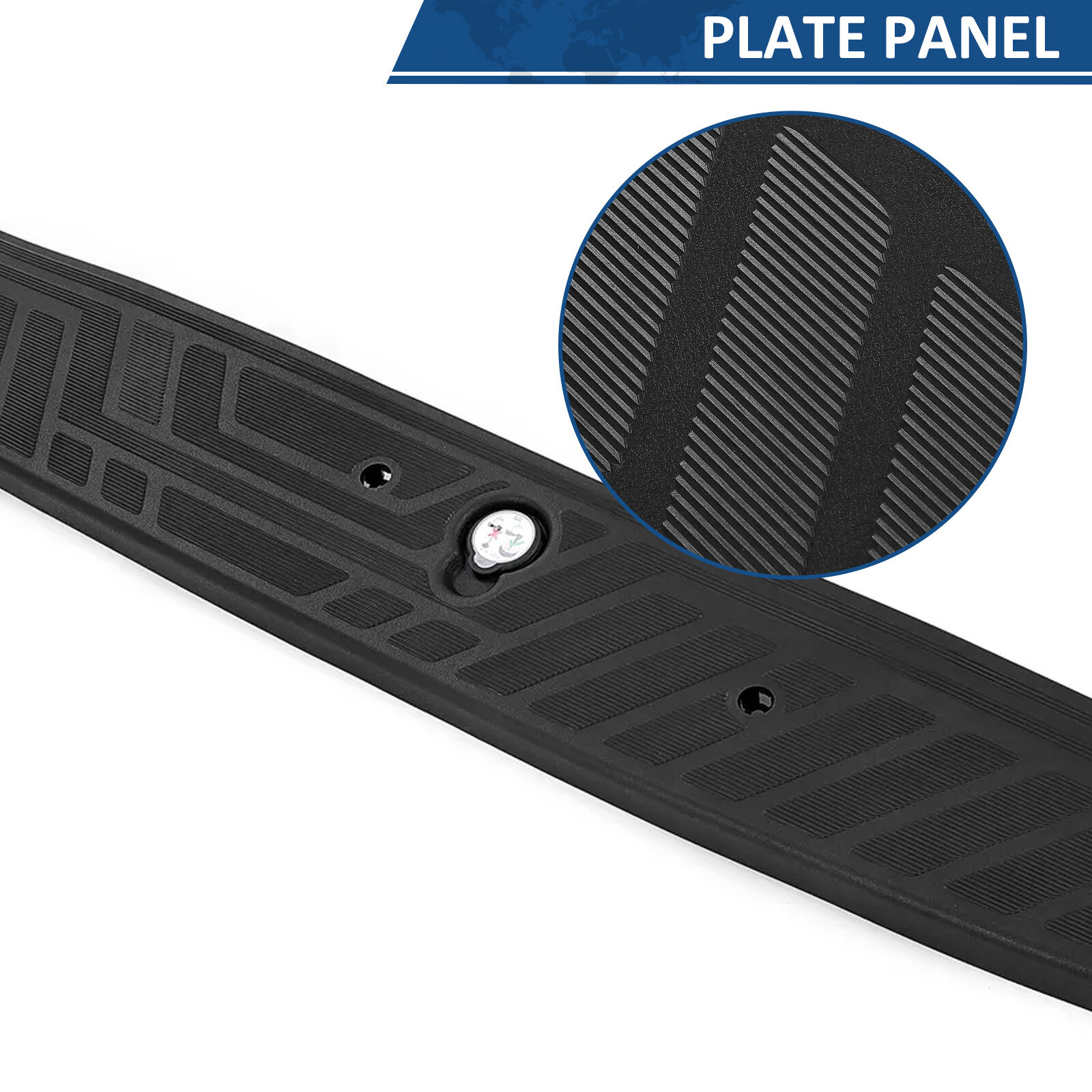 For Ford Transit-150 2015-23 Rear Door Plate Panel Step Bumper Pad Tailgate Trim
