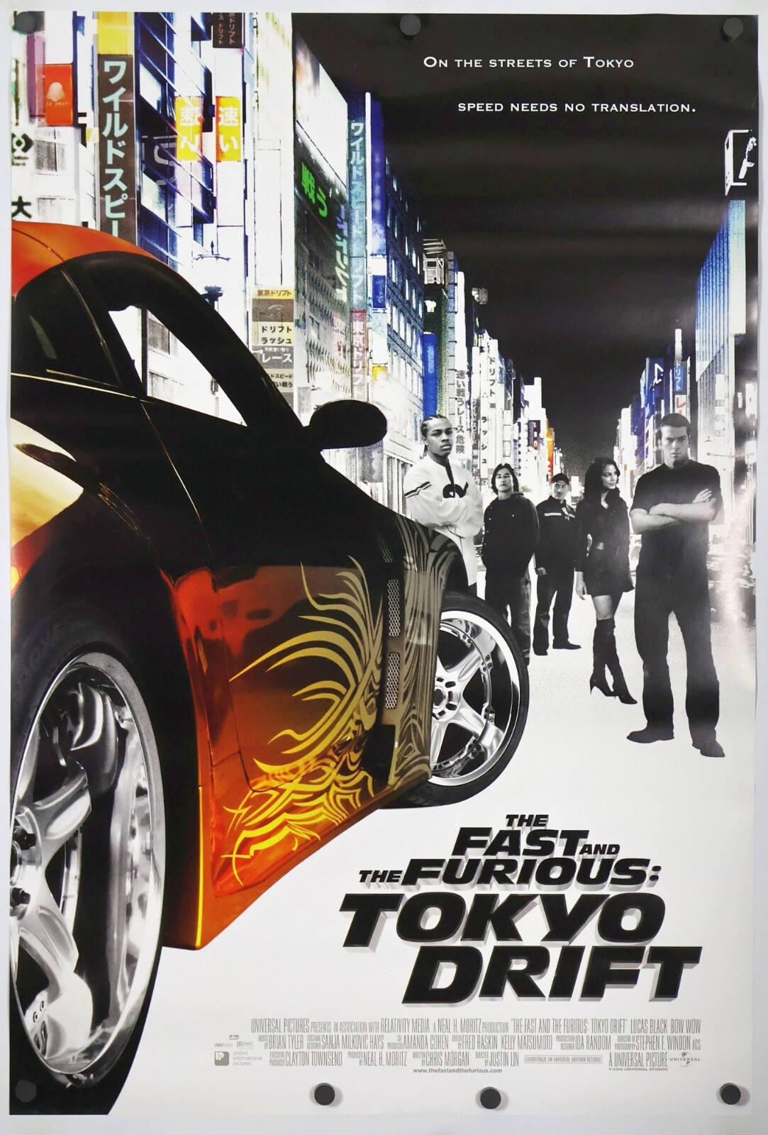 Fast and Furious Tokyo Drift - original DS movie poster - 27x40 D/S INTL 2006
