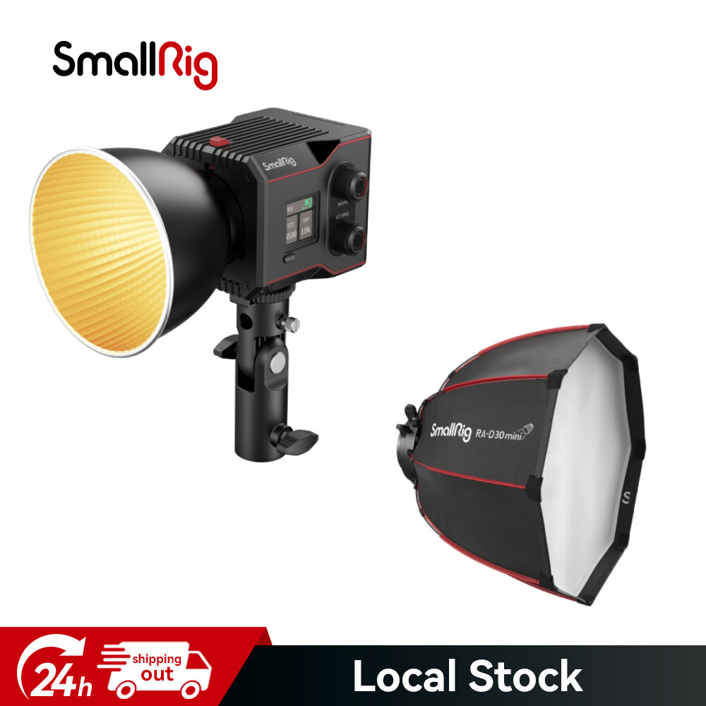 SmallRig RC 60B Bi-Color LED Monolight Video Light+RA-D30 Mini Parabolic Softbox