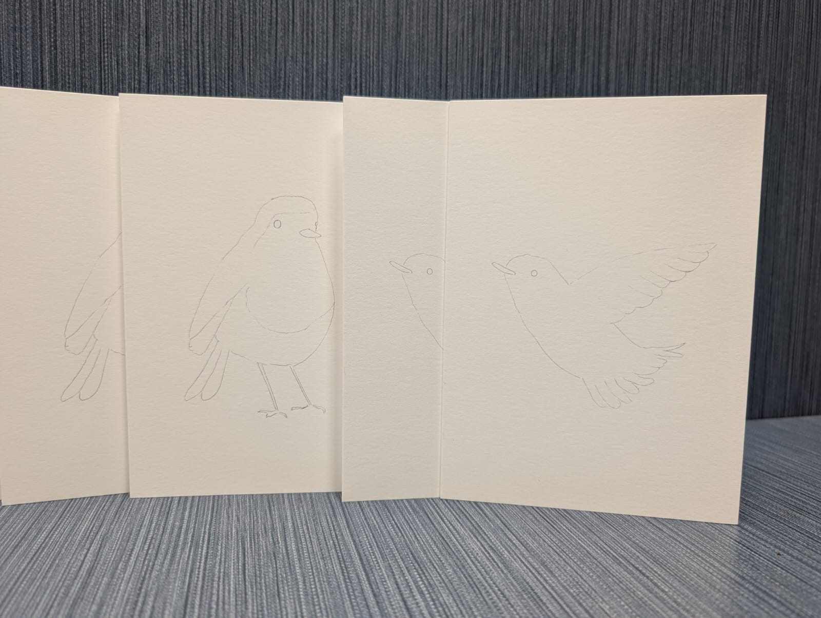 Set of 8 x Emily Lex Studio Paintable Watercolor Notecards 5"x7" Sketches Inc.