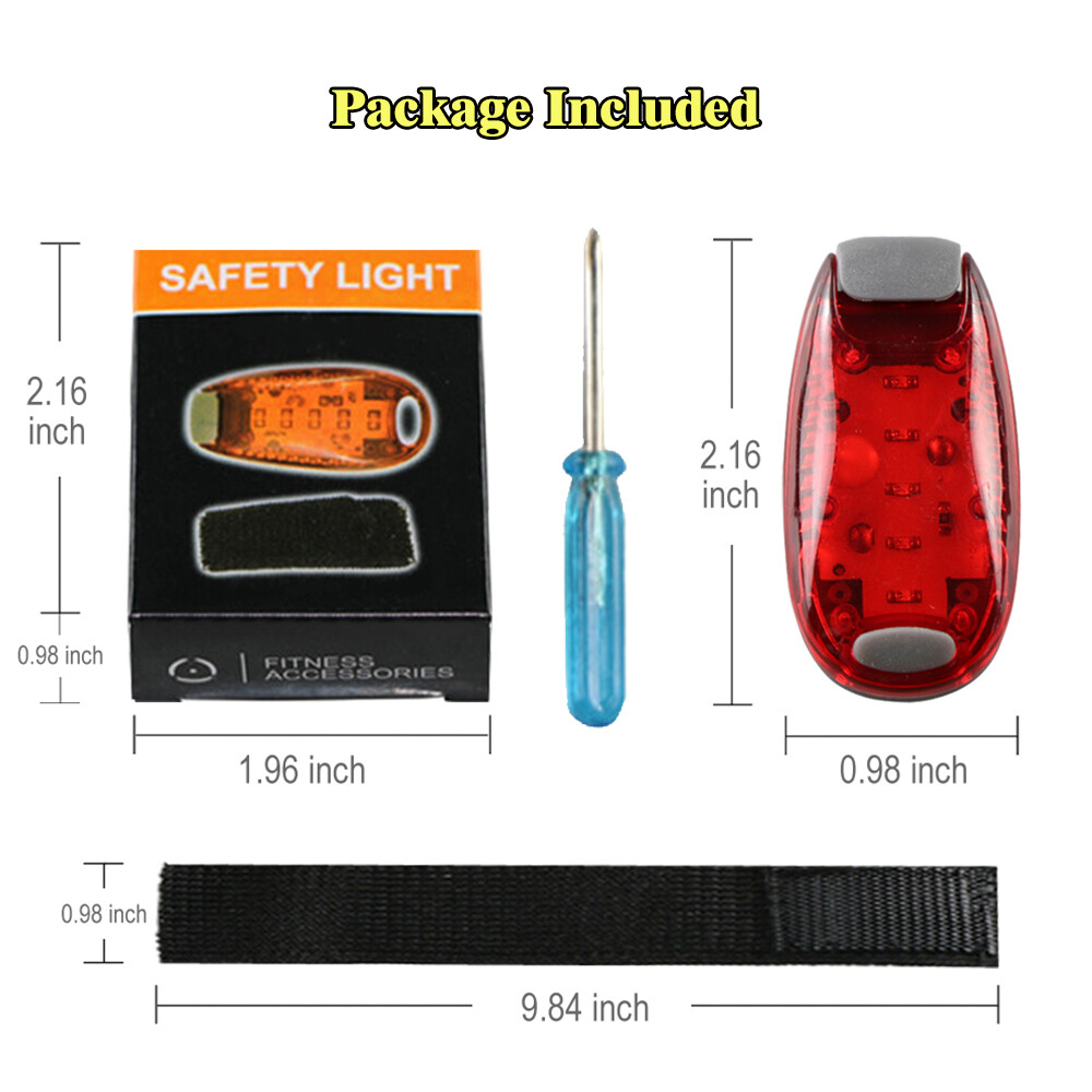 LED Night Safety Light Clip On Strobe Running Lights For Cycling Walking Warning