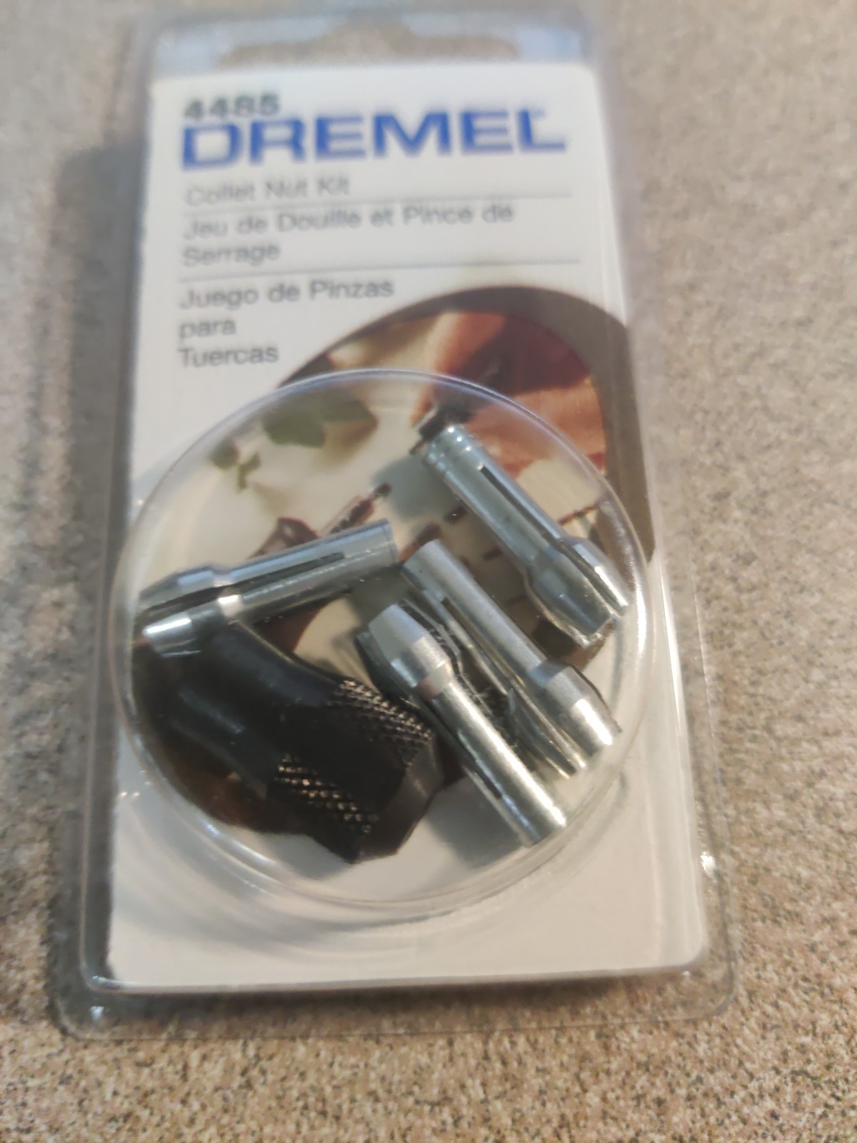 Dremel 4485 QUICK CHANGE 5 PIECE Collet Nut Set 1/8,3/32,1/16,1/32*