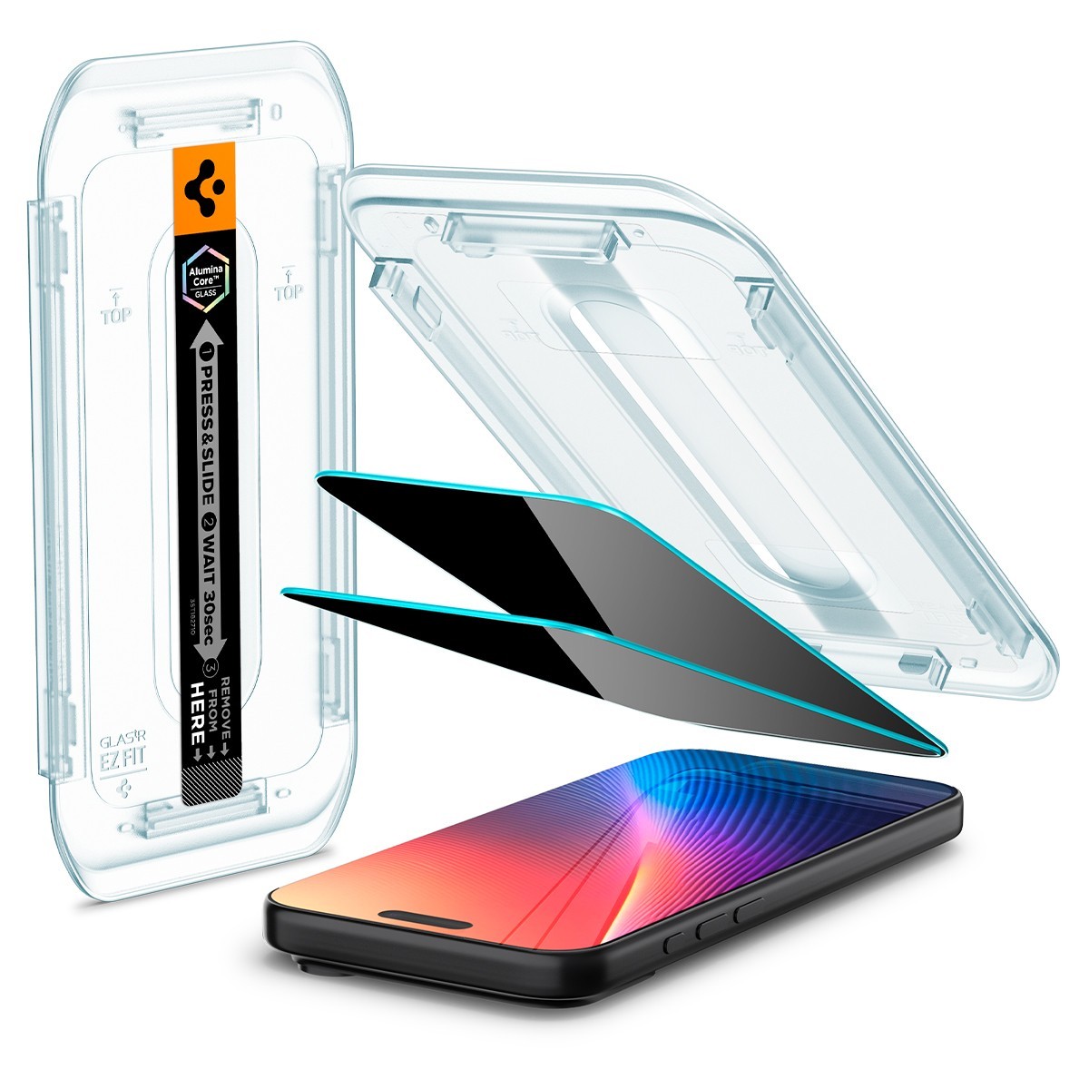 For iPhone 17 Pro Max / Pro / 17 | Spigen [GLAS.tR EZFIT] Privacy Screen