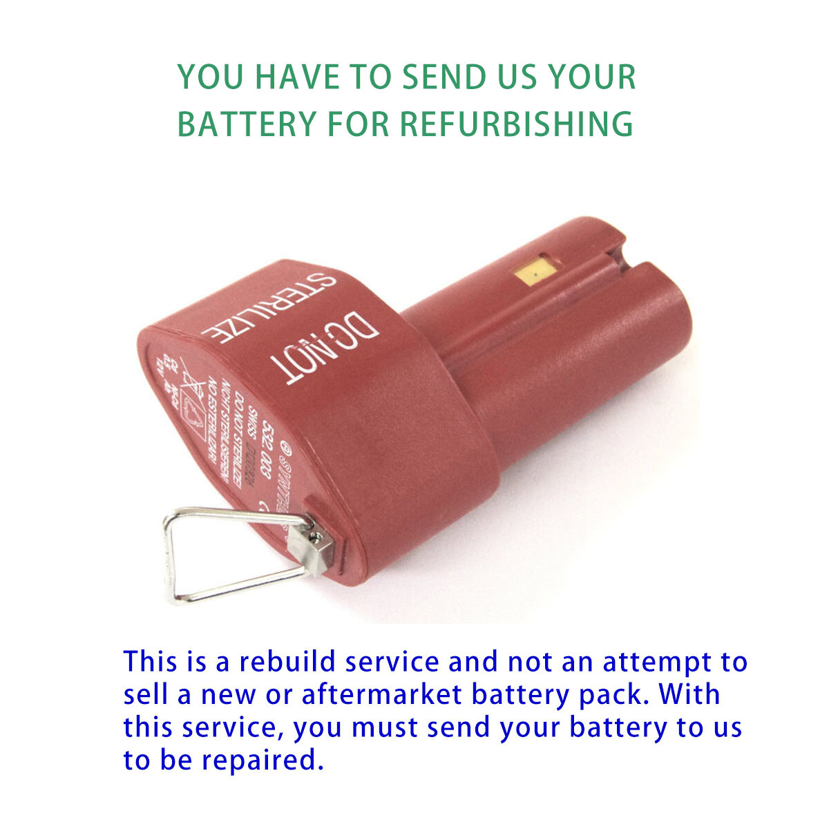 Rebuild service for Synthes 532.003 Battery Rebuild Service