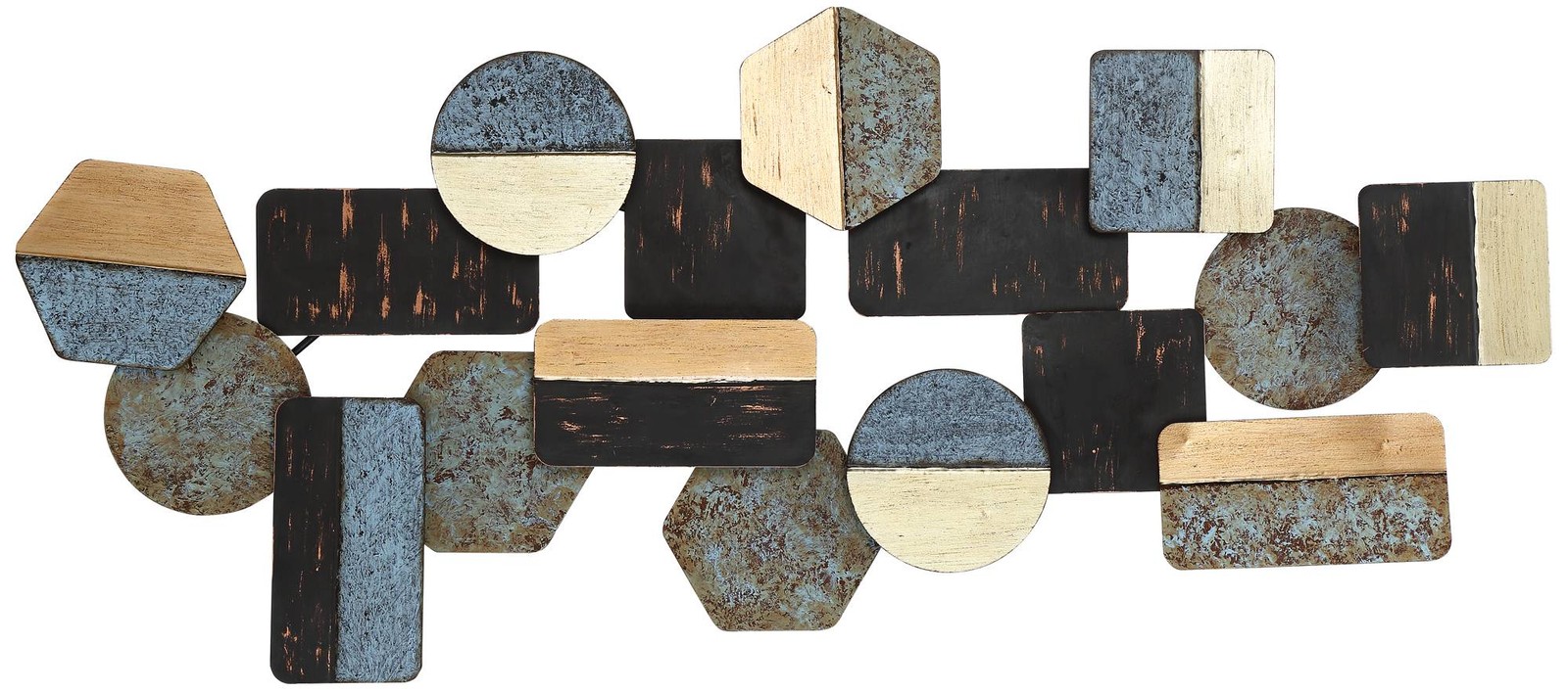 Art Deco Shapes 43 1/2" Wide Abstract Metal Wall Art