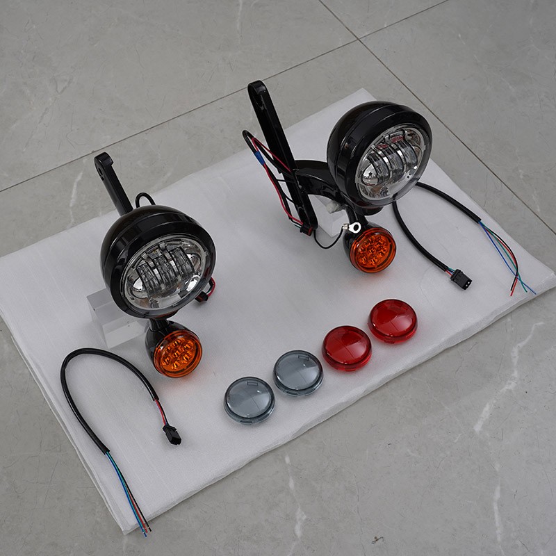 LED Spot Fog Light Turn Signal Assembly Fit For Harley Street Glide 1994-2023 US