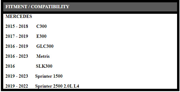 Drive Belt Kit Belt + Idler Pulley + Tensioner for MERCEDES C300 GLC300 METRIS