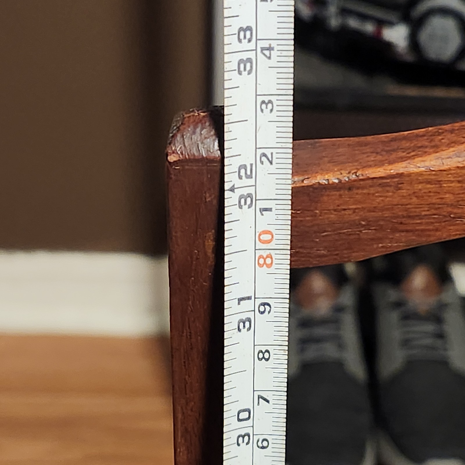 Antique Vintage Edwardian Wooden Inlaid Details Folding Cake Muffin Stand 32"