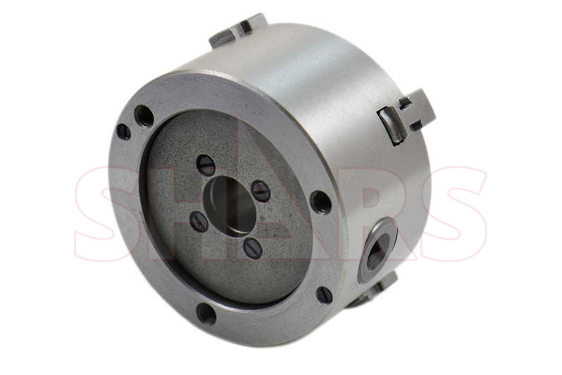 4" 4 Jaw Self Centering Lathe Chuck with 2 Set Jaws + .003" TIR Certificate #[