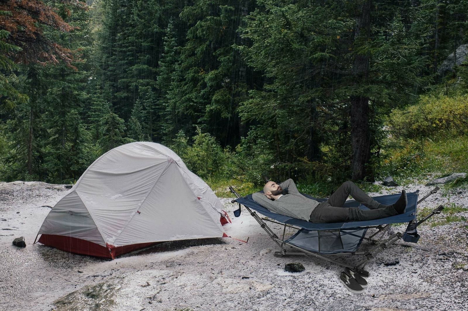 Zenithen (#OC582S-BD) Full-Sized Portable Folding Out/Indoor Hammock, Blue