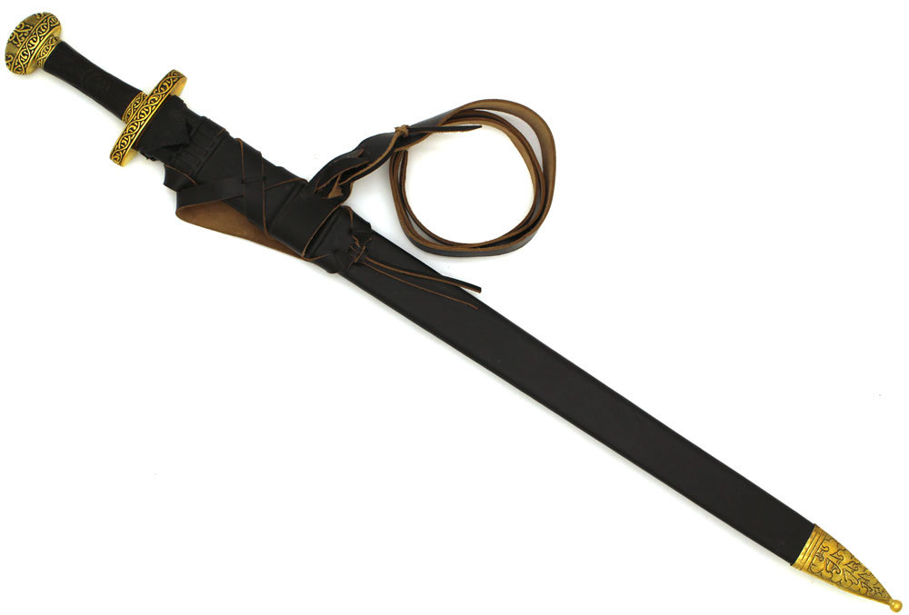 9th Century Full Tang Viking Sword with Wooden Scabbard