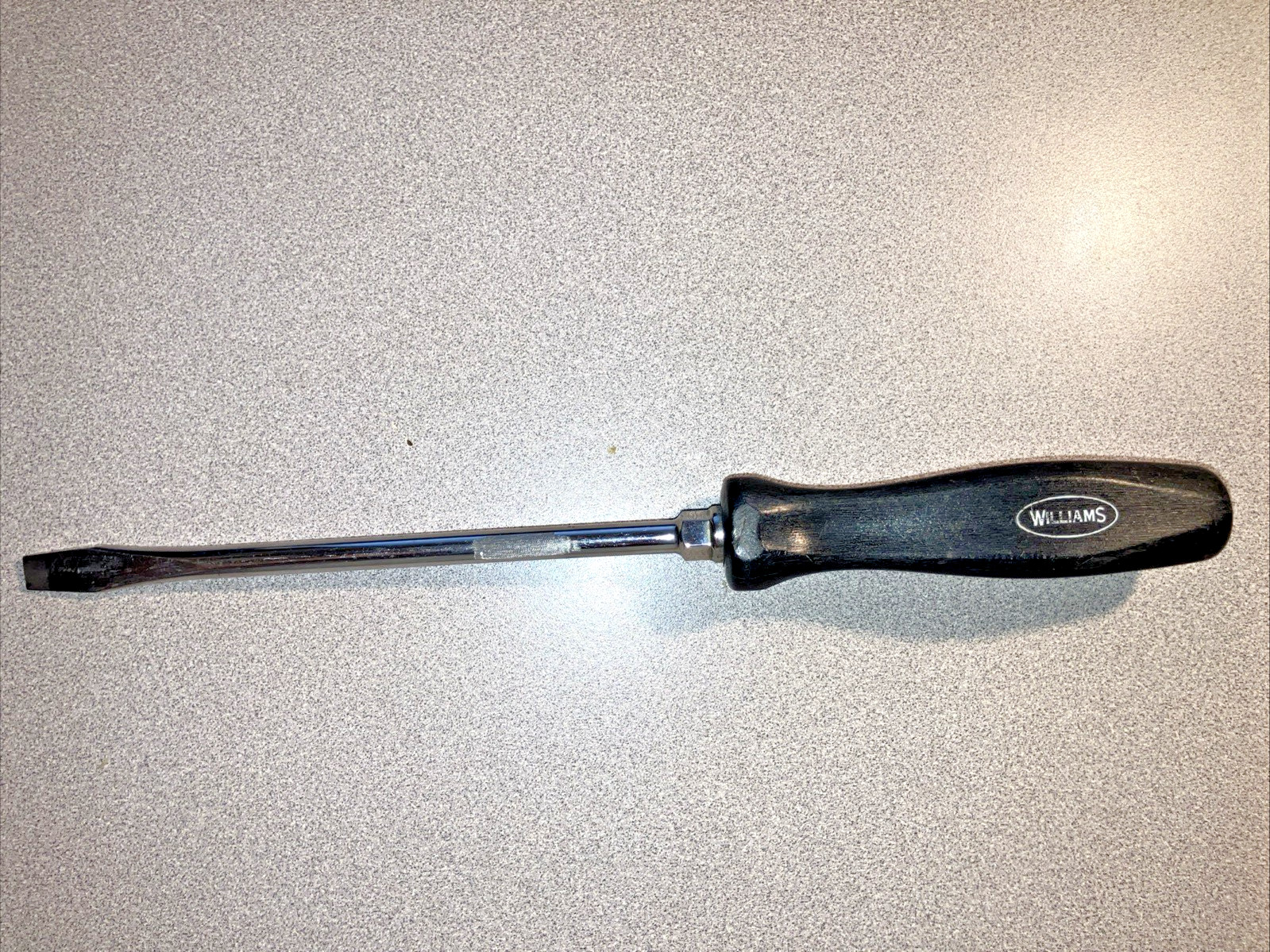 Williams Tools SDR-28 Slotted Screwdriver 8" Blade 3/8" Flat Tip Black Handle