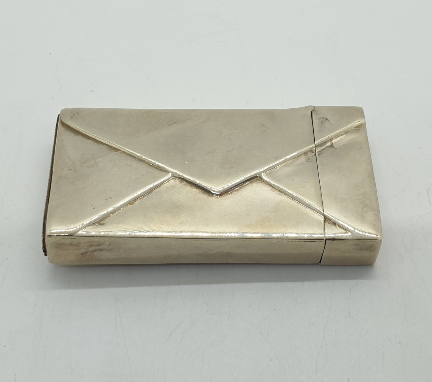 Gilt 900 Silver Envelope Form Novelty Vesta Case
