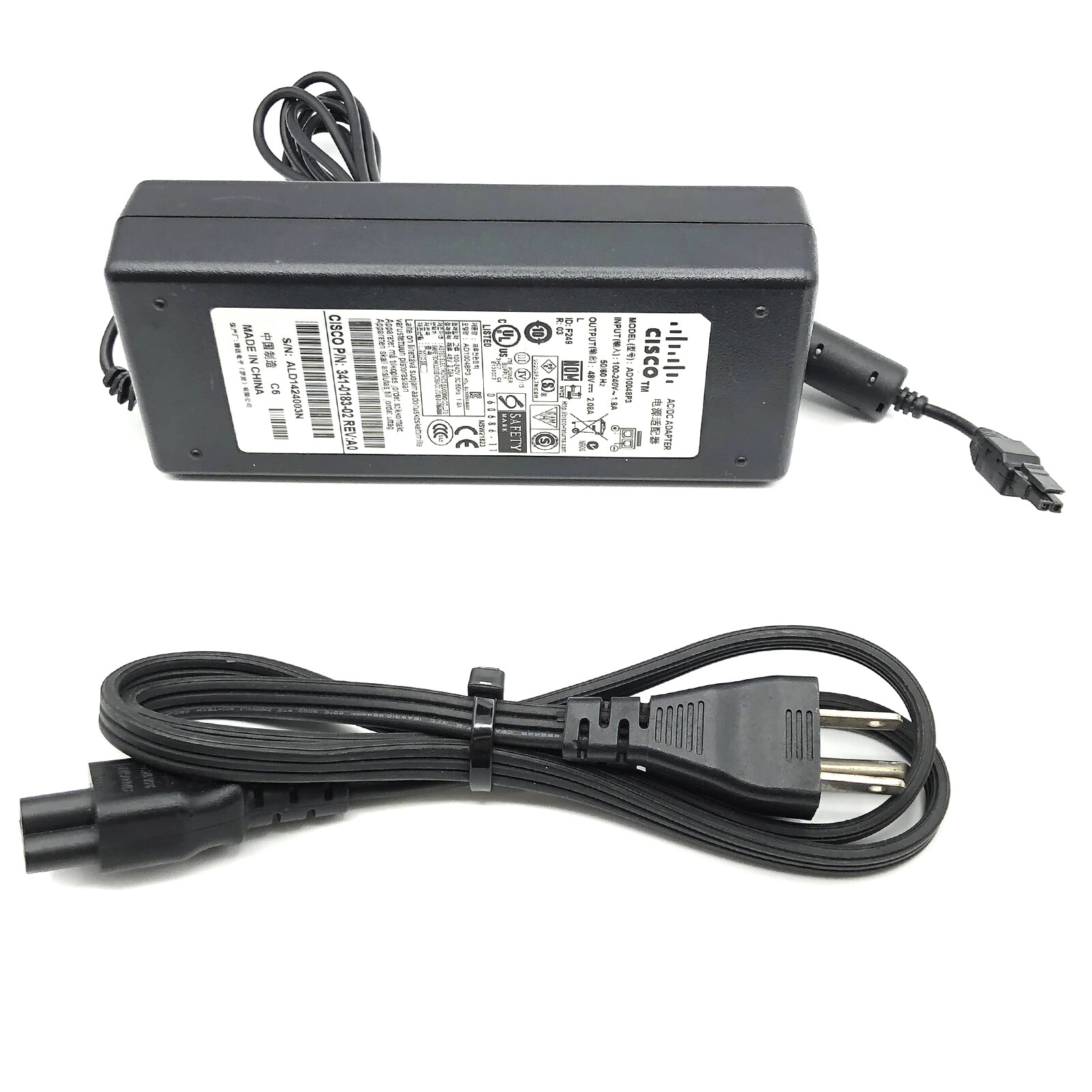 Genuine 48V AC Adapter for Cisco AIR-CT2504-K9 2500 Series LAN Controller w/PC