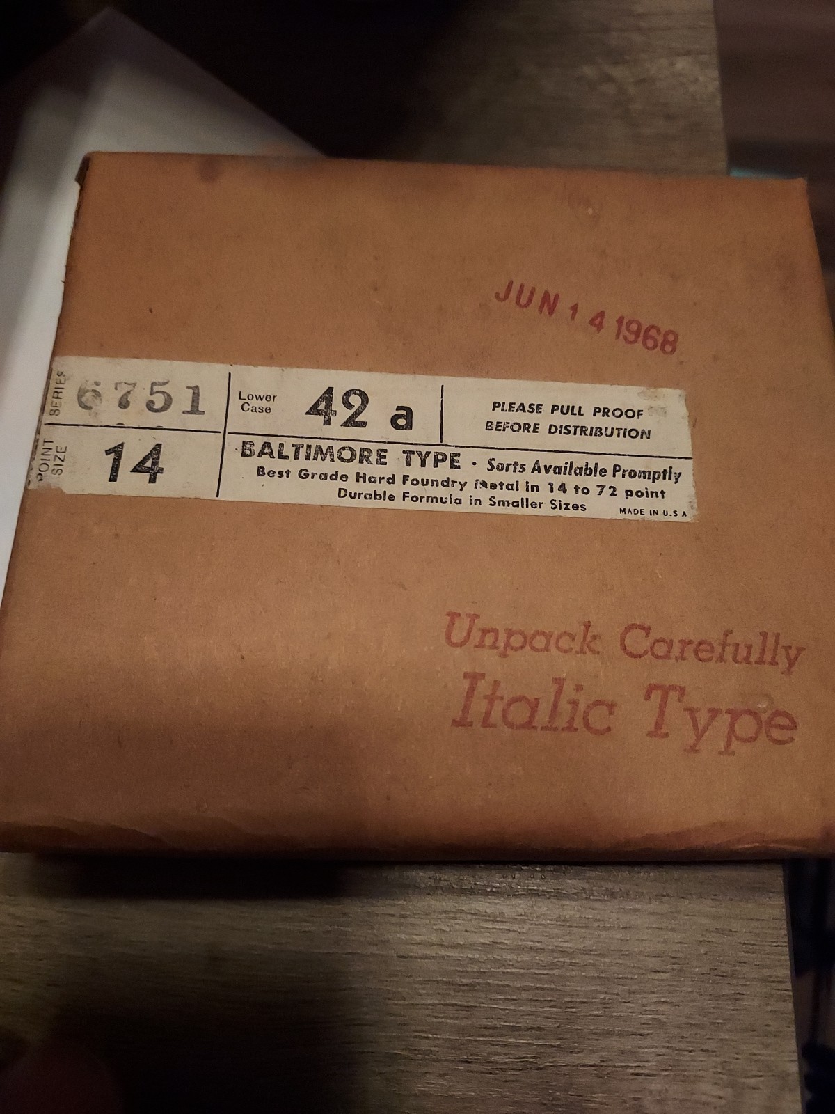 2 Pks Vintage Baltimore Type Letters Numbers Symbols 42A, 22A