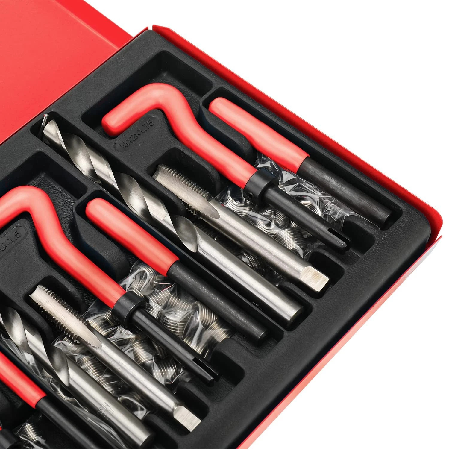 M5 M6 M8 M10 M12 Helicoil Thread Repair 131Pcs Kit & Metric Rethreading Tool Kit