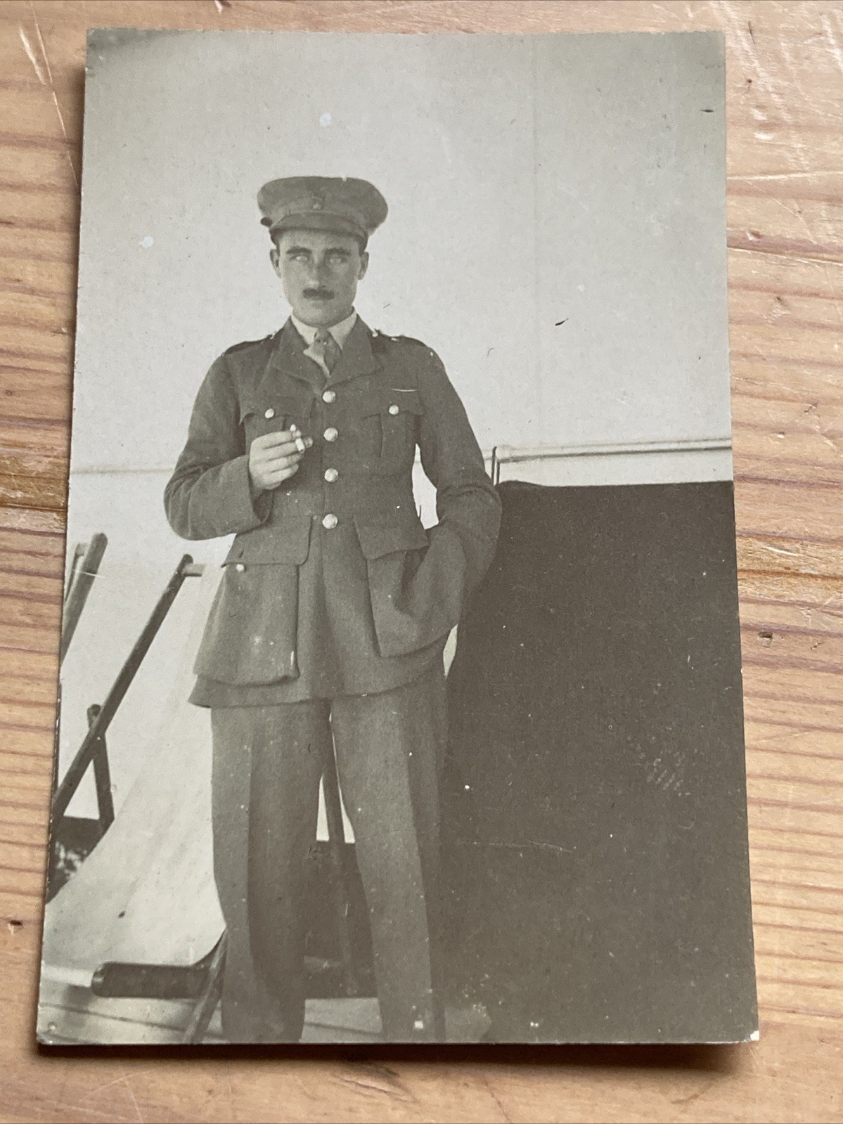 WWI era Photo Army Officer Portrait 8x5cm