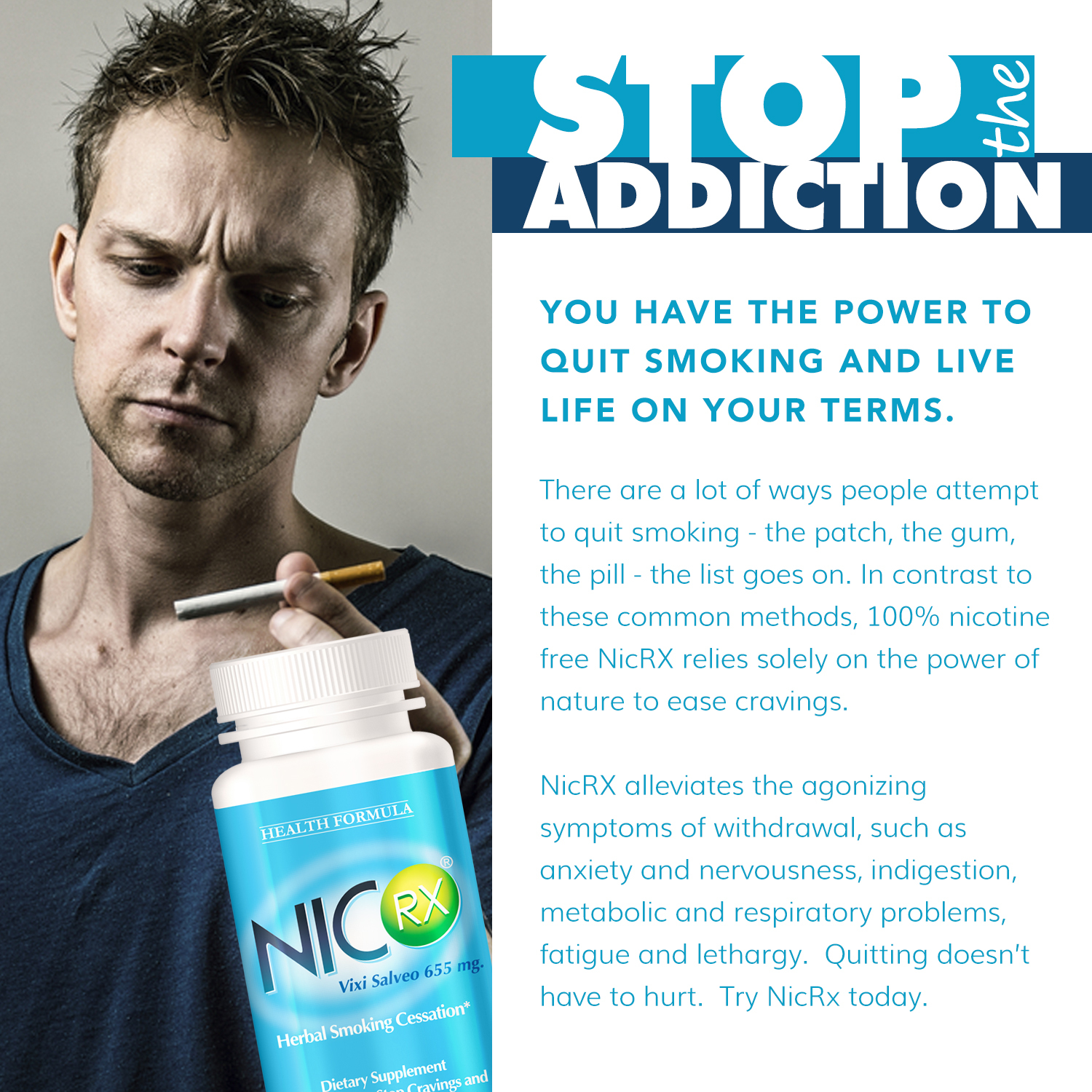 NicRx - Smoking Cessation Supplement (60 Capsules)