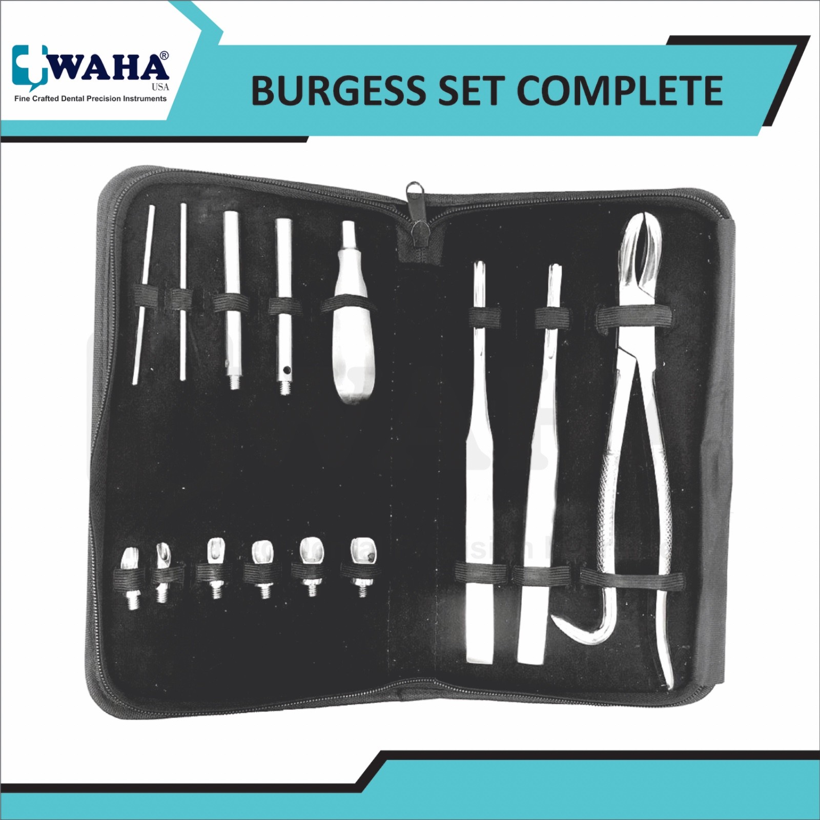 14 Piece Equine Dental Burgess Wolf Tooth Extractor Kit Veterinary Instruments