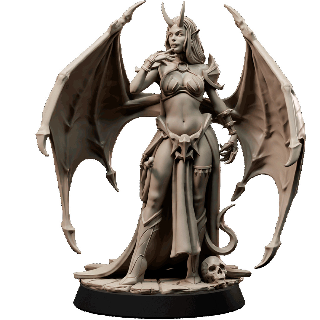Succubus 01 Resin Miniature 3D Printed D&D Tabletop RPG Figure