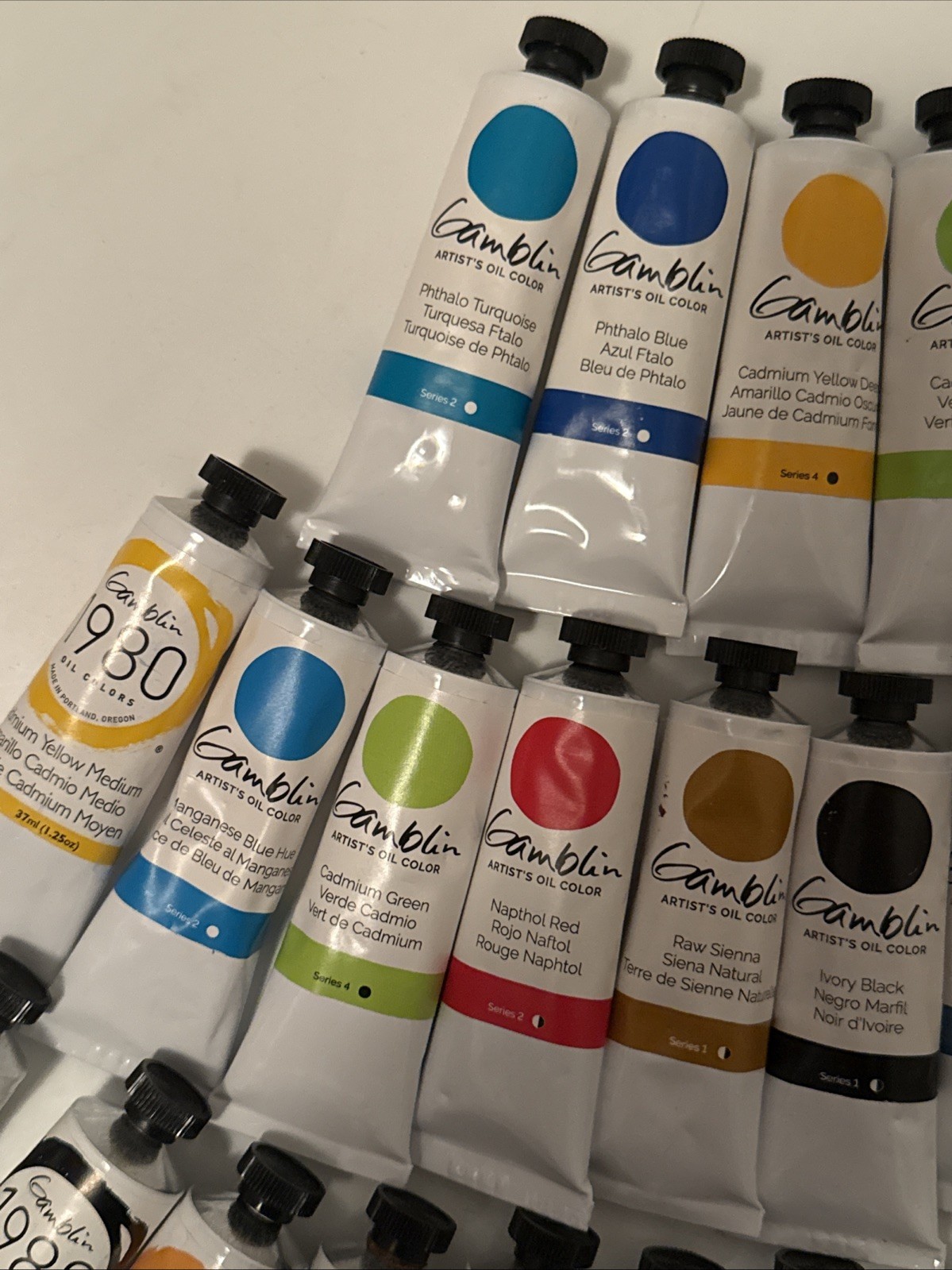 LOT OF 50 GAMBLING ARTIST'S OIL COLORS 37ml *NEW! *FREE SHIPPING!!