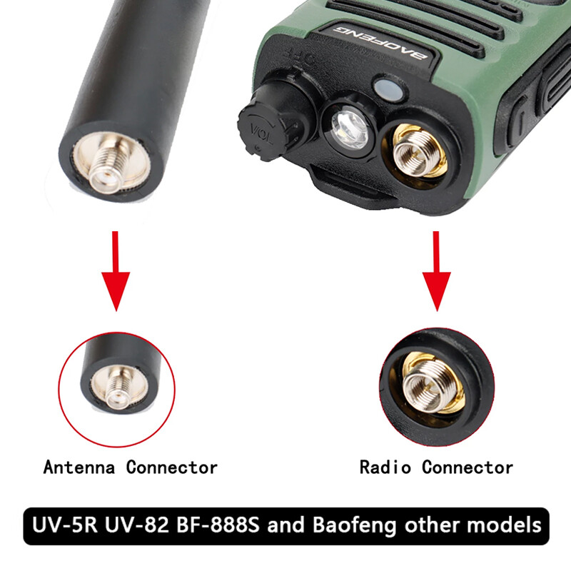 42.5'' SMA-Female Tactical Antenna VHF/UHF 18.9" For Baofeng UV-5R UV-82 Radio