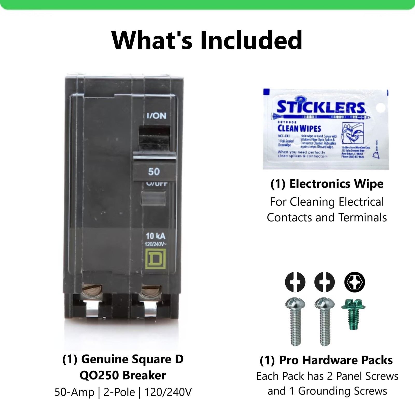 FalconSupply Genuine Square D QO250 Circuit Breaker Kit, 50 Amp 50 Kit