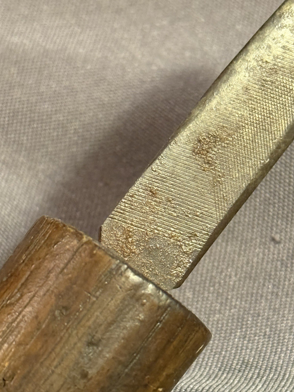 Antique Folk Art Rat Tail File Forged Knife Shank yankee ingenuity