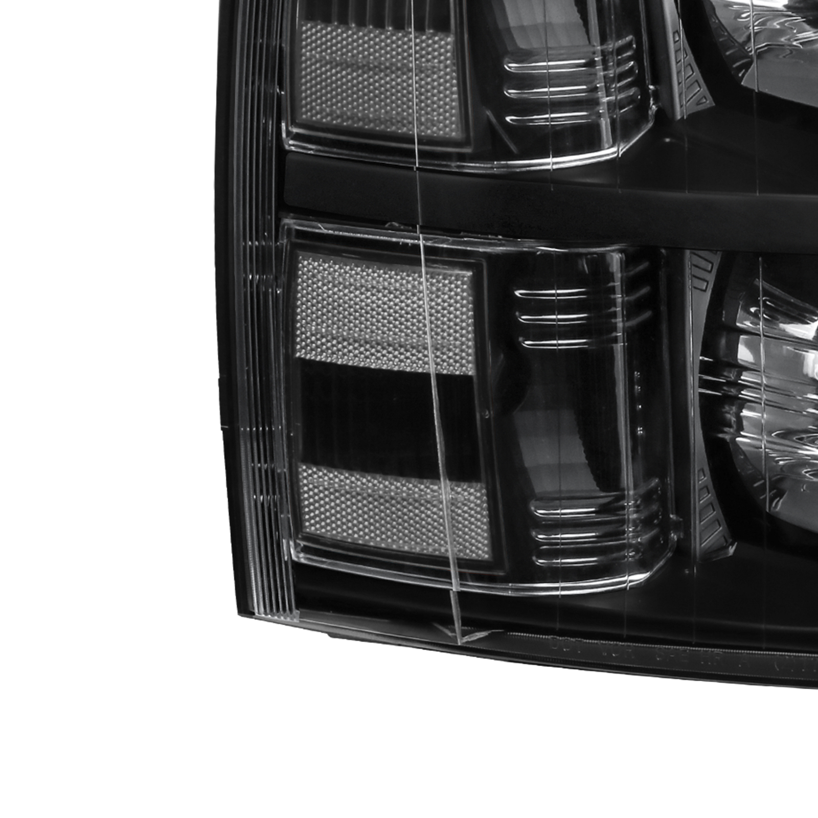 For 2007-2013 Chevy Silverado 1500 2500HD Black Housing Headlights LH & RH