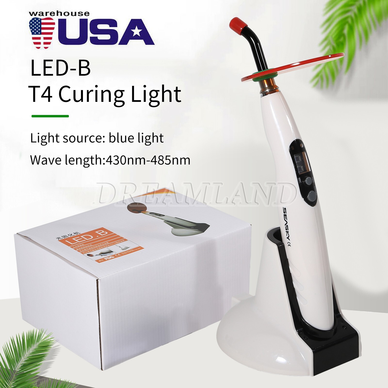 Woodpecker Style Wireless Cordless LED Dental Curing Light Lamp Teeth Whitening