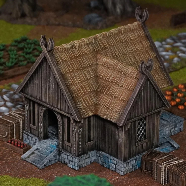 Villager House-Kingdom of Saxonia-Rohan 28mm Tabletop Terrain LOTR Middle Earth