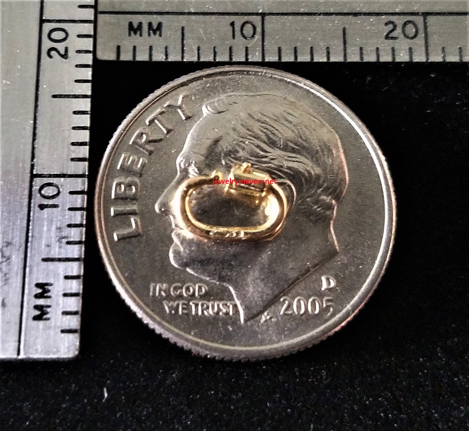 TINY 4.5mm OD 14k Yellow Gold Link Lock OVAL Jump Ring Charm Connector 20ga USA