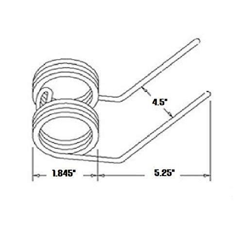 3 of Double Tine Rake Teeth 5.25" Tines x 4.5" Wide w/ 1.845" Coil 400341 Farmer