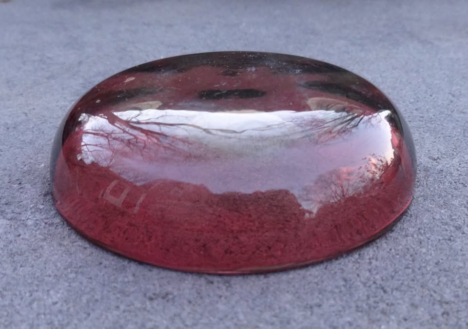 Cranberry Red Glass Open Salt Dip, Cellar, Dish!