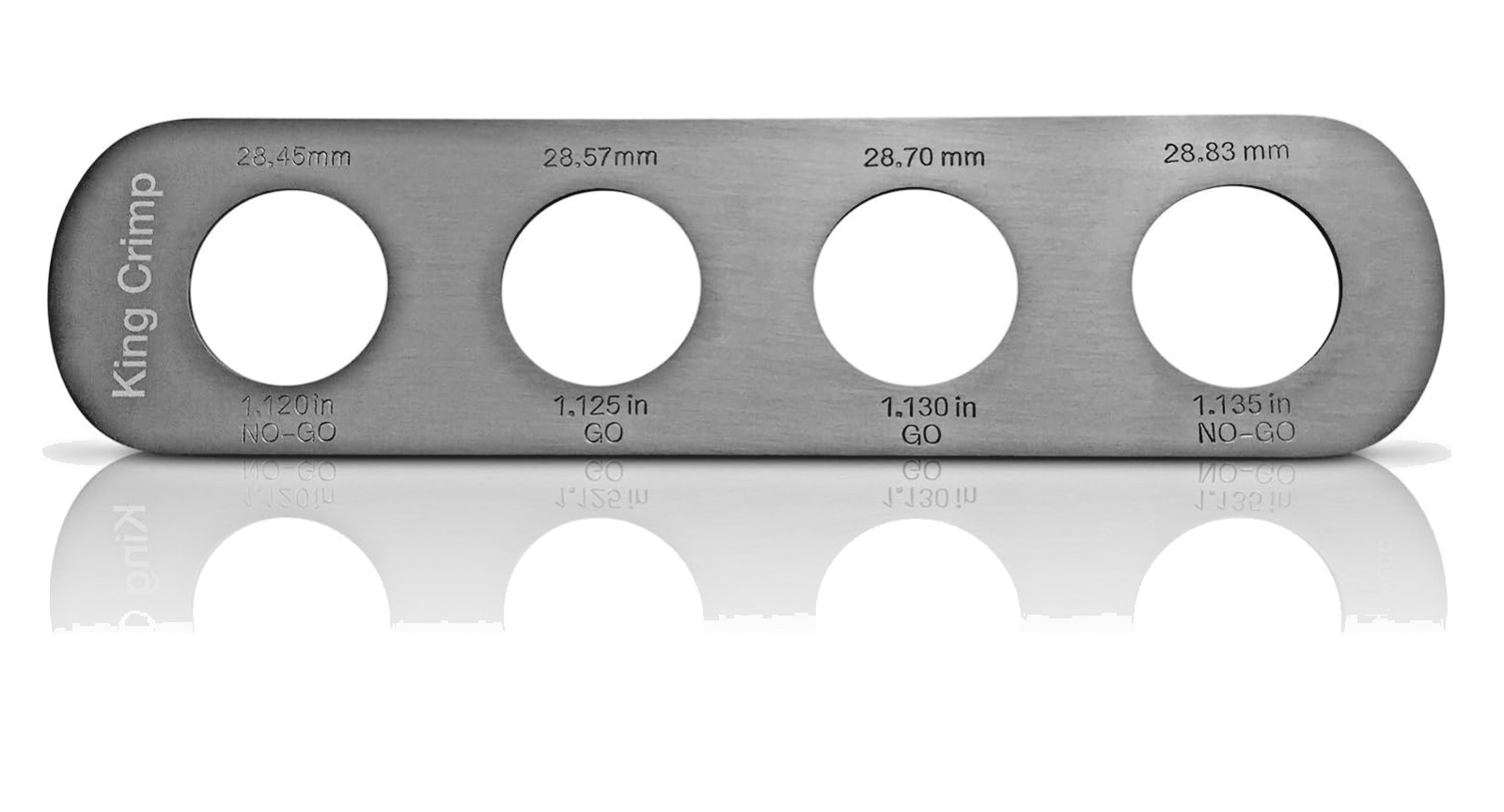 Capping Gauge For 26 Mm Beer Bottles, stainless steel go/no-go crimping gauge
