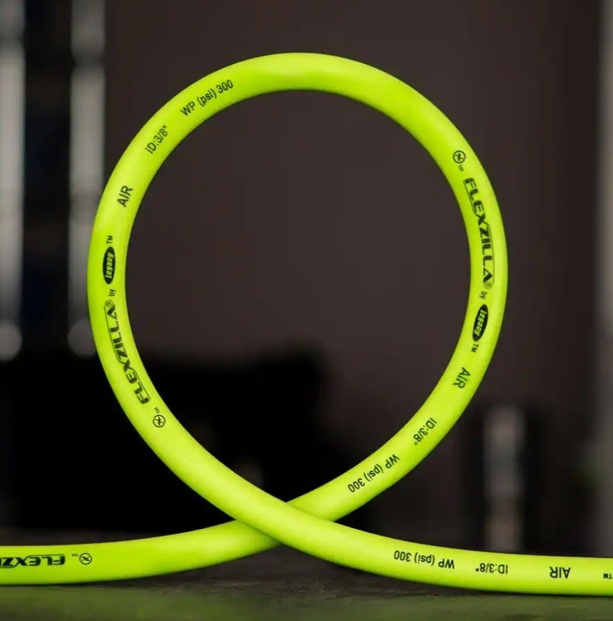 Flexzilla HFZ3850YW2 Air Hose 3/8In X 50Ft 1/4In MNPT Fittings