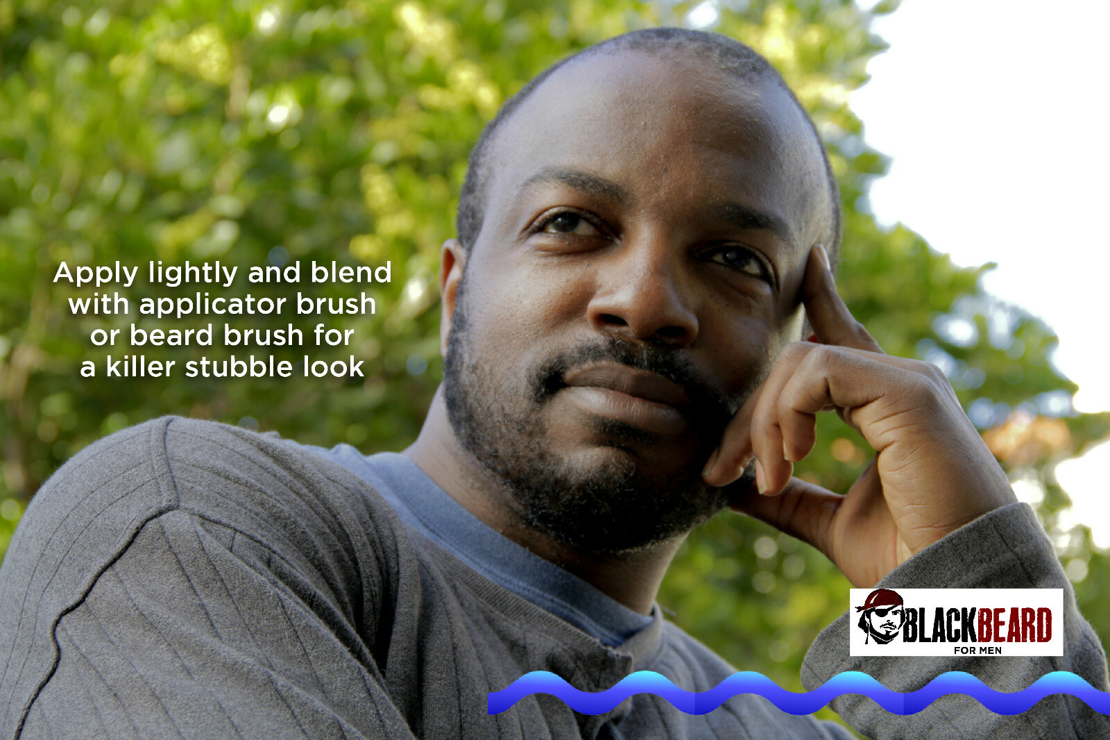 Blackbeard for Men Formula X Instant, Hypoallergenic Brush-On Beard Color, 1-pk